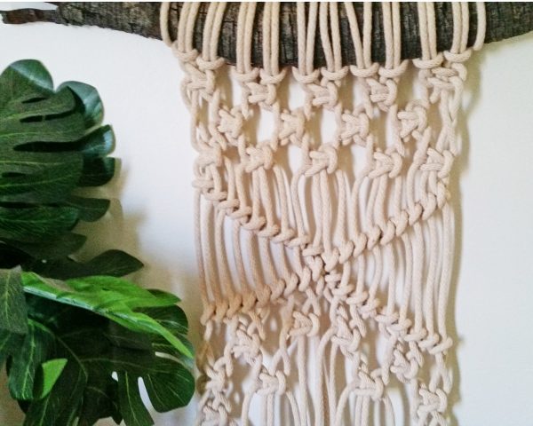 Bark Hung Macramé Statement