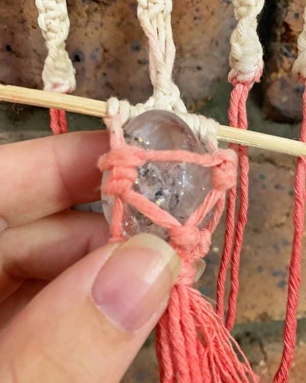 Tibetan Quartz Fire Macrame - Image 3