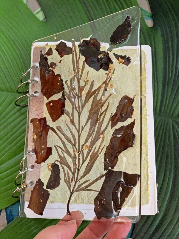 Resin Journal | A5 Handmade Notebook | Recycled Paper | Organic Design | 100 Page Refillable - Image 5