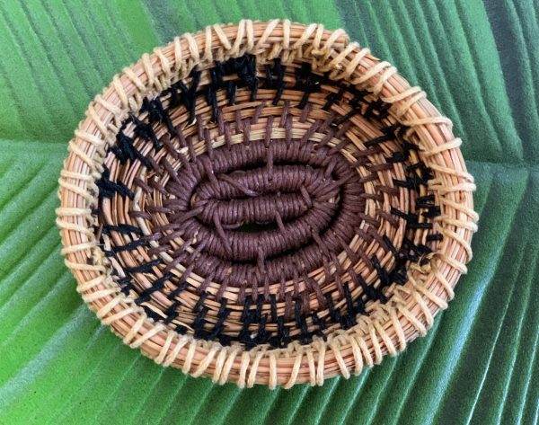 Handwoven Pine Basket | Trinket Storage | Bathroom Decor | Ring Saucer | Handstitched - Image 7