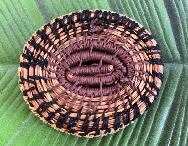 Handwoven Pine Basket | Trinket Storage | Bathroom Decor | Ring Saucer | Handstitched - Image 8