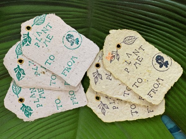 6x Plantable Recycled Paper Gift Tags | Botanical Swing Tags | Sustainable Gift Giving | Wildflowers | Vintage Wrapping | Seeded Tags - Image 7