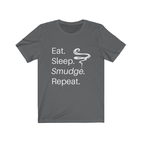 Eat Sleep Smudge Repeat Short Sleeve Tee | Spiritual Design Unisex T-shirt | Sage | Meditation Apparel | Yoga Top | Witchy Clothes - Image 3