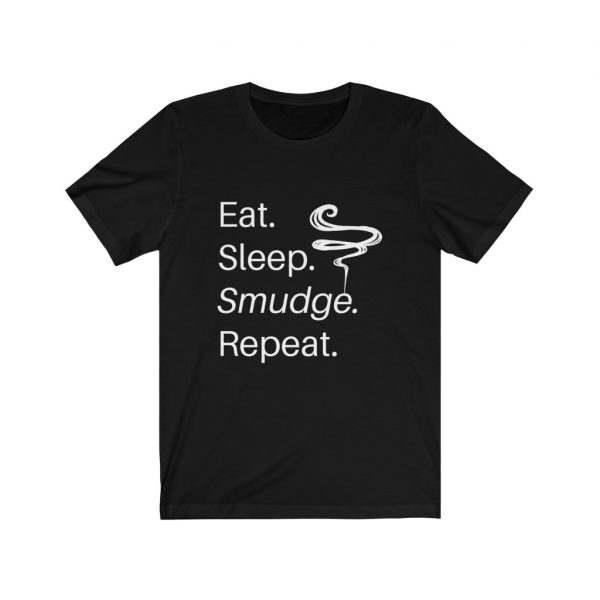 Eat Sleep Smudge Repeat Short Sleeve Tee | Spiritual Design Unisex T-shirt | Sage | Meditation Apparel | Yoga Top | Witchy Clothes - Image 8