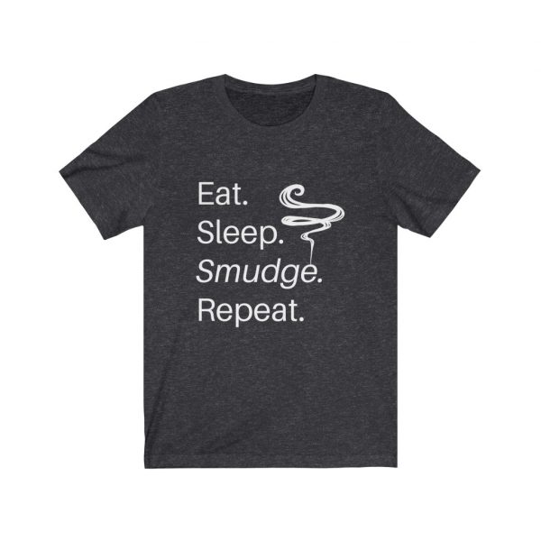 Eat Sleep Smudge Repeat Short Sleeve Tee | Spiritual Design Unisex T-shirt | Sage | Meditation Apparel | Yoga Top | Witchy Clothes - Image 10