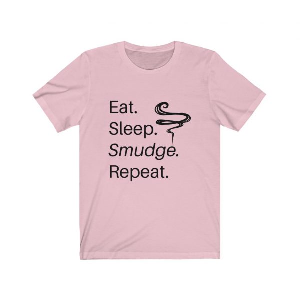 Eat Sleep Smudge Repeat Short Sleeve Tee | Spiritual Design Unisex T-shirt | Sage | Meditation Apparel | Yoga Top | Witchy Clothes - Image 5