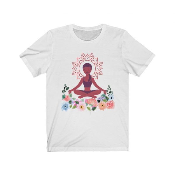 Yogi Floral Short Sleeve Tee | Spiritual Design Unisex T-shirt | Gifts for Energy Healers | Meditation Apparel | Yoga Top | Witchy Clothes - Image 5