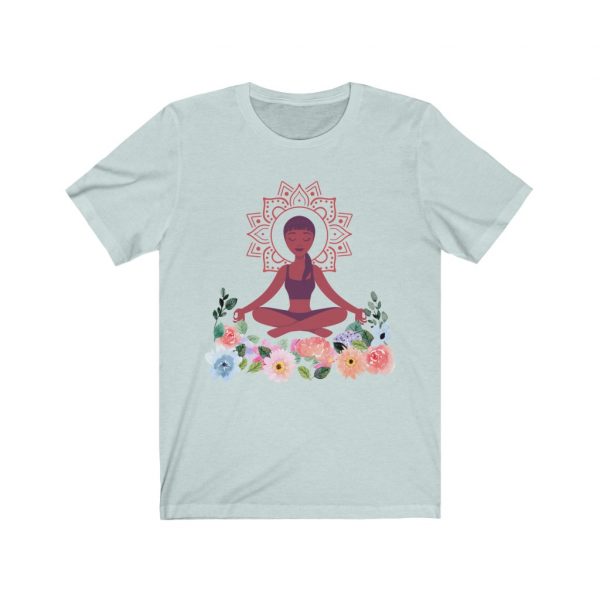 Yogi Floral Short Sleeve Tee | Spiritual Design Unisex T-shirt | Gifts for Energy Healers | Meditation Apparel | Yoga Top | Witchy Clothes - Image 7