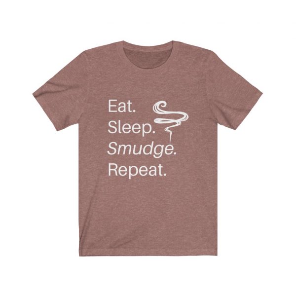 Eat Sleep Smudge Repeat Short Sleeve Tee | Spiritual Design Unisex T-shirt | Sage | Meditation Apparel | Yoga Top | Witchy Clothes - Image 7