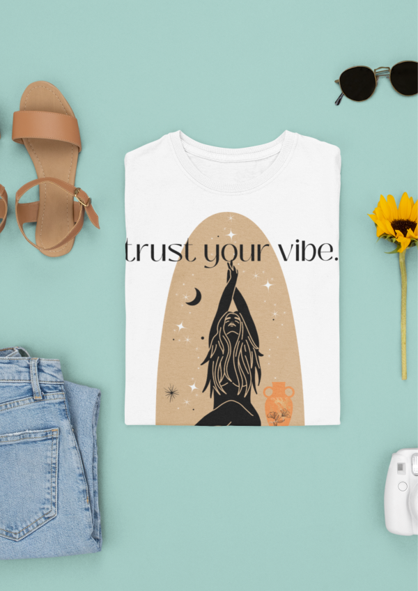 Trust Your Vibe Tee, Spiritual T-shirt, Women's Energy Top, Self Love T Shirt, Boho Hippie Clothes, Comfy Yoga Shirt - Image 3