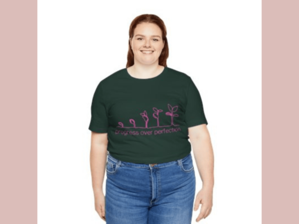 Progress over Perfection Tee, Motivational Spiritual T-shirt, Unisex Mindset Top, Women's Personal Growth Shirt, Comfy Inspired Saying - Image 6