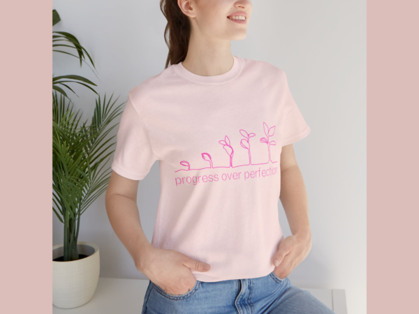 Progress over Perfection Tee, Motivational Spiritual T-shirt, Unisex Mindset Top, Women's Personal Growth Shirt, Comfy Inspired Saying - Image 7