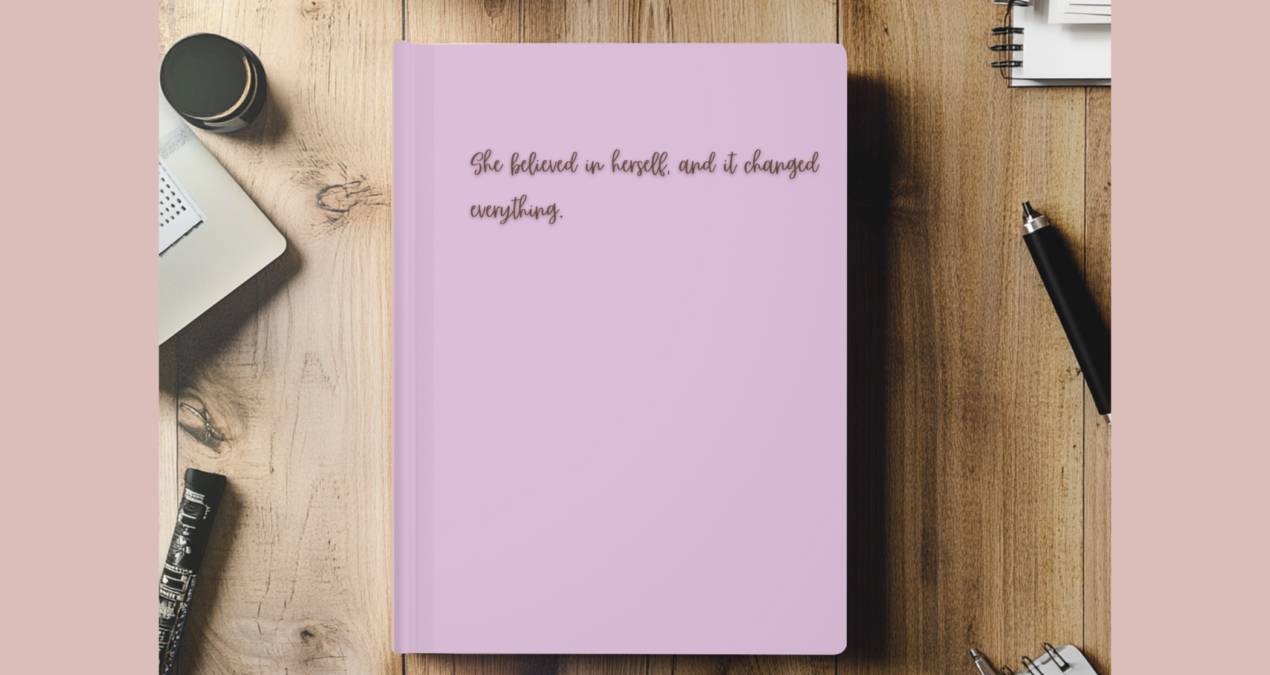 Matte Journal Dusty Pink and Brown, Women’s Planner, Minimalist Diary, Elegant Writing Notebook, Feminine Gift, Self Care Journal