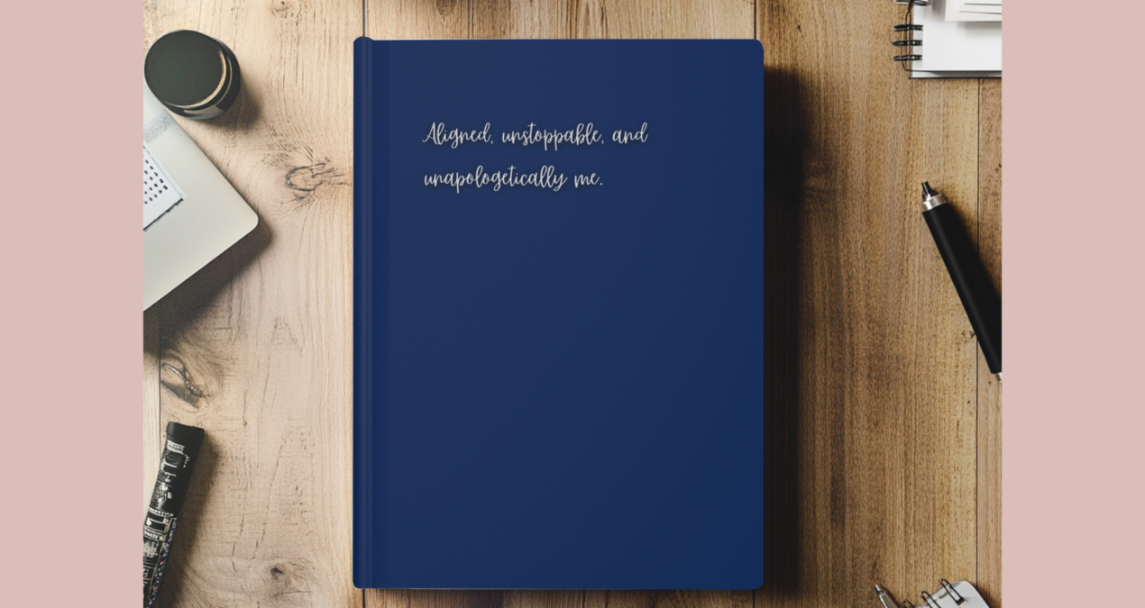 Matte Journal: Women’s Planner, Minimalist Diary, Elegant Writing Notebook, Self Care Journal – blue and silver, Feminine Gift, aligned