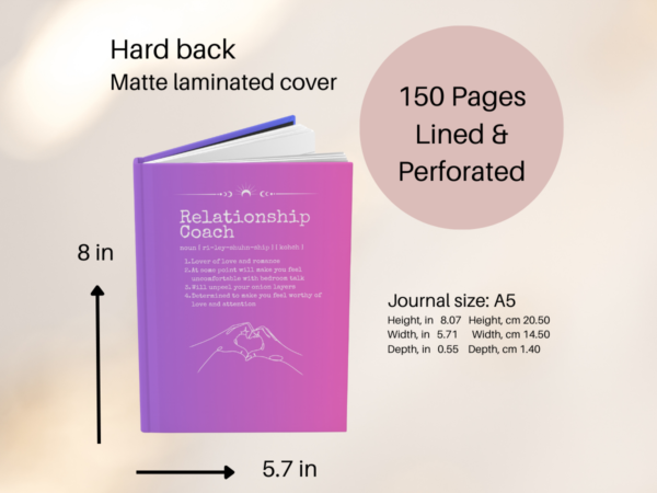 Relationship Coach Definition Journal - Hardcover Notebook for Lightworkers, Journal for Couples Therapy, Matte Journal for Personal Growth - Image 8