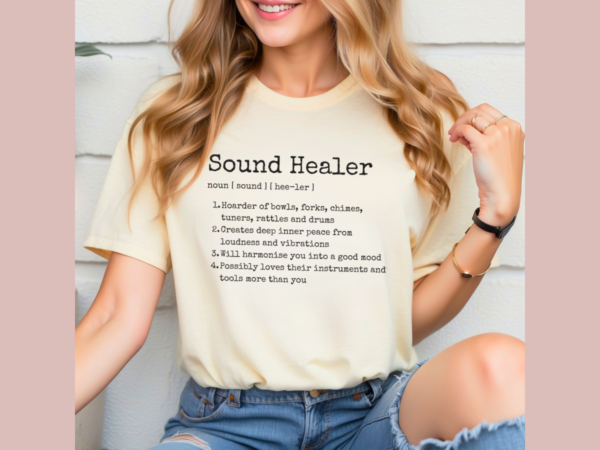 Sound Healer Definition Tee, Motivational Spiritual T-shirt, Women's Inspirational Top, Self Love T Shirt, Comfy Yoga Funny Saying Tshirt
