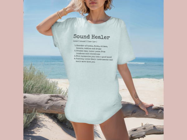 Sound Healer Definition Tee, Motivational Spiritual T-shirt, Women's Inspirational Top, Self Love T Shirt, Comfy Yoga Funny Saying Tshirt - Image 4
